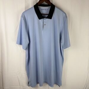 Greyson Polo Shirt Mens‎ XL Blue Golf Contrast Collar Short Par 4 Exclusive